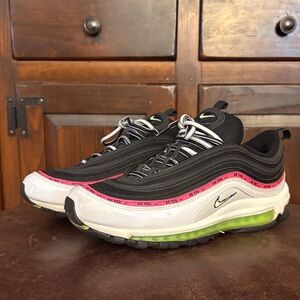 Nike Air Max 97 Black, Pink, and White Sneakers